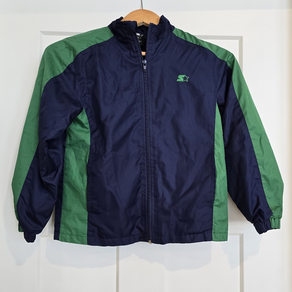 Youth Starter Windbreaker Jacket Coat Size M(8) Full Zip